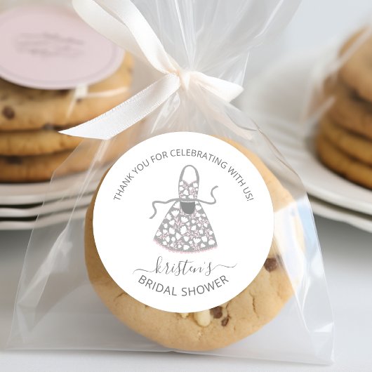 Graublütenflora Brautparty Umschlag Aufkleber