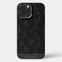 Graublütenmuster - nahtloser personalisierter Name