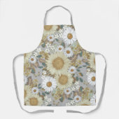 Graublütenmuster-Schürze Schürze (Vorderseite)