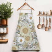 Graublütenmuster-Schürze Schürze