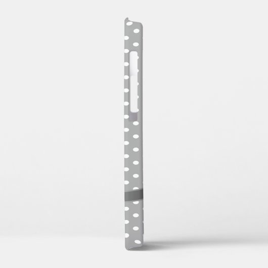 Graubogen und Gänseblümchen auf Polka-Punkten Case-Mate iPhone Hülle (Rückseite / Links)