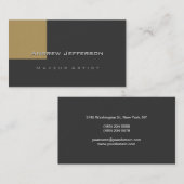 Graubraun-Beige-Berufliche KünstlerVisitenkarte Visitenkarte (Vorne/Hinten)