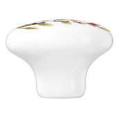 Graubraun-Gelbvogelblüten Keramikknauf (Seitenansicht)