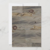 Graubraun-Holz, rustikal Save the Date Einladung (Rückseite)