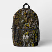 Graubraun-Holzrinde, kundenspezifischer Monogram-N Bedruckter Rucksack (Vorderseite)