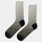 Graubraun-Licht-Armee Gefälle geometrische Netz Socken (Linkes Detail)