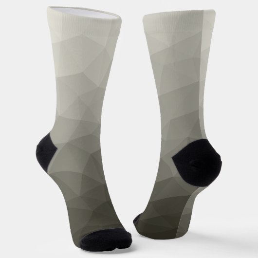 Graubraun-Licht-Armee Gefälle geometrische Netz Socken (Gewinkelt)