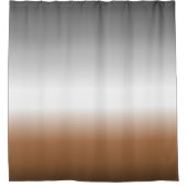 Graubraun Ombre Neutraler Duschvorhang (Vorderseite)