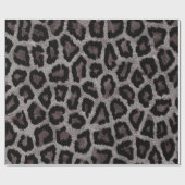 Graubraun, schwarzer Leopard Geschenkpapier (Flach)