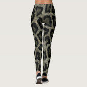 Graubraun, schwarzer Leopard Leggings (Rückseite)