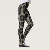Graubraun, schwarzer Leopard Leggings (Rechts)