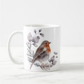 Graubraun Wasserfarbe Robin Bird Tasse (Links)