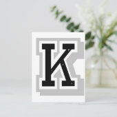 Graubuchstabe K Postkarte (Stehend Vorderseite)
