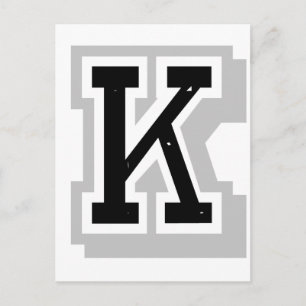 Graubuchstabe K Postkarte