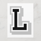 Graubuchstabe L Postkarte (Vorderseite)