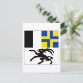 Graubuenden Flag Postkarte (Stehend Vorderseite)