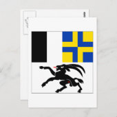 Graubuenden Flag Postkarte (Vorne/Hinten)