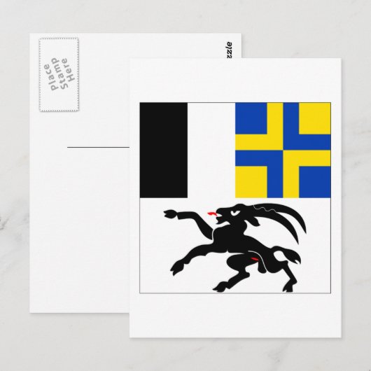 Graubuenden Flag Postkarte (Vorne/Hinten)