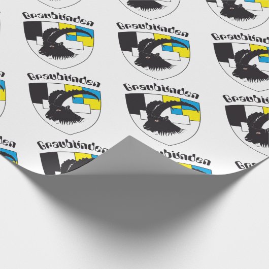 Graubuenden Schweiz Geschenkpapier (Ecke)
