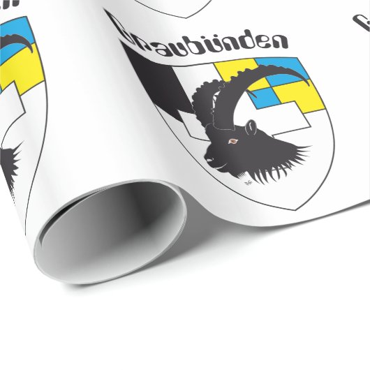 Graubuenden Schweiz Geschenkpapier (Rolleneckpunkt)