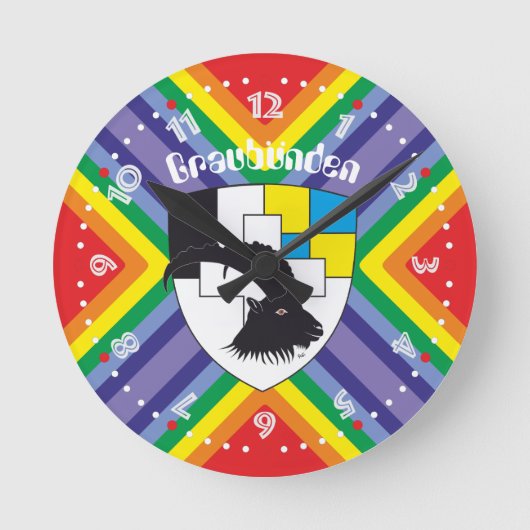 Graubünden Grischun Grigioni Schweiz Svizra Uhr (Vorderseite)