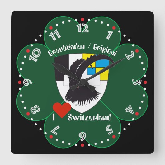 Graubünden Grischun Grigioni Schweiz Svizra Uhr (Vorderseite)