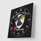 Graubünden Grischun Grigoni Schweiz Svizra Quadratische Wanduhr (Winkel)