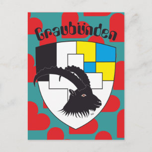 Graubünden Grischun Schweiz Suisse Postkarte