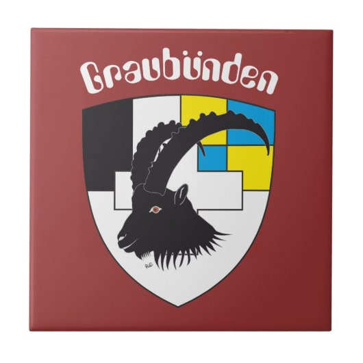 Graubünden Schweiz Fliese (Vorderseite)