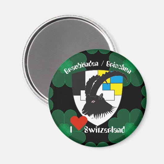 Graubünden Schweiz Magnet (Vorderseite/Rückseite)