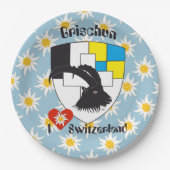 Graubünden Schweiz Pappteller (Vorderseite)