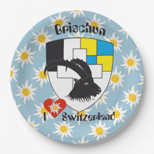 Graubünden Schweiz Pappteller