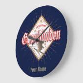 Graubünden Schweiz Retroskier Vintag Große Wanduhr (Winkel)