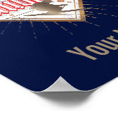 Graubünden Schweiz Retroskier Vintag Poster (Ecke)