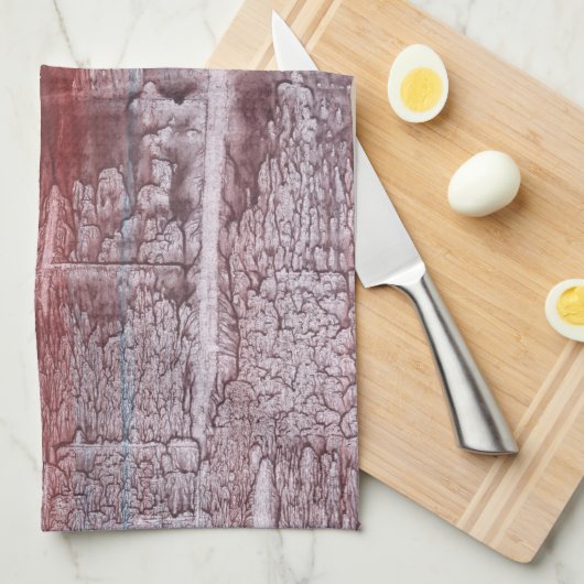 Grauburgund Geschirrtuch (Viertel Falte)