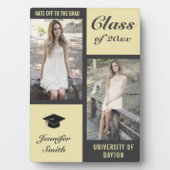 Graucreme Moderner Foto Abschluss Fotoplatte (Vorderseite)