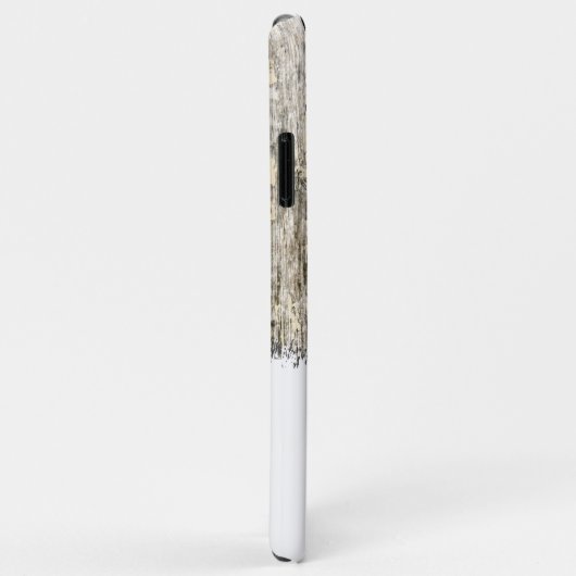 Graucreme und weiße rustikale Imitate Holz geben d Case-Mate iPhone Hülle (Hinten/Rechts)