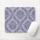 Graudamast und lila Damast Mousepad (Mit Mouse)