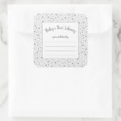 Graudots neutrales geschlechtsneutrales Buchzeiche Quadratischer Aufkleber (Tasche)