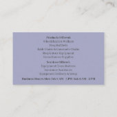 Grauduschkabine Medizinische Betreuung Visitenkarte (Rückseite)