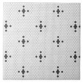Graue 4-Sterne-Imitate Penny Tile Hexagon Tile Fliese (Vorderseite)