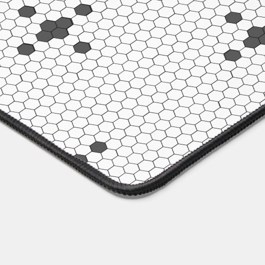 Graue 4-Sterne-Imitate Penny Tile Hexagon Tile Schreibtischunterlage (Ecke)