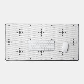 Graue 4-Sterne-Imitate Penny Tile Hexagon Tile Schreibtischunterlage (Tastatur & Maus)