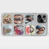 Graue 7 Foto Collage Template iPhone Case Hülle (Rückseite (Horizontal))