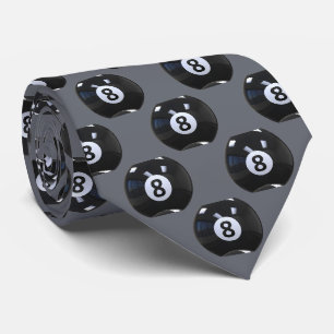 Graue 8 Ball Billard Pool Spieler Cool Krawatte