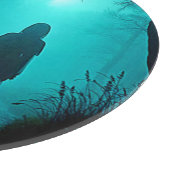 Graue Abbildung in Spuk Holzkonstruktion Schneidebrett (Ecke)