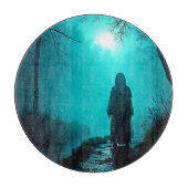 Graue Abbildung in Spuk Holzkonstruktion Schneidebrett (Vorderseite)