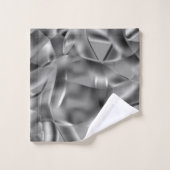 Graue, abgerundete Formen, in hellen Tönen Badhandtuch Set (Waschlappen)