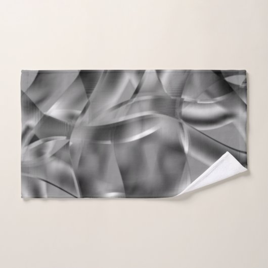 Graue, abgerundete Formen, in hellen Tönen Badhandtuch Set (Handtuch)