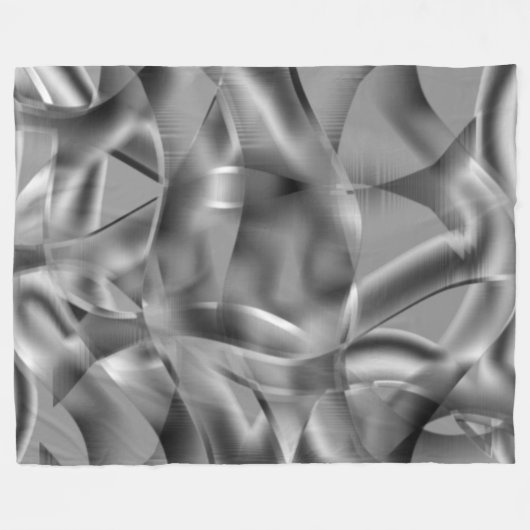 Graue, abgerundete Formen, in hellen Tönen Fleecedecke (Vorderseite (Horizontal))